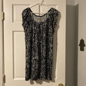 Sonoma Black and White Dress, Petite L